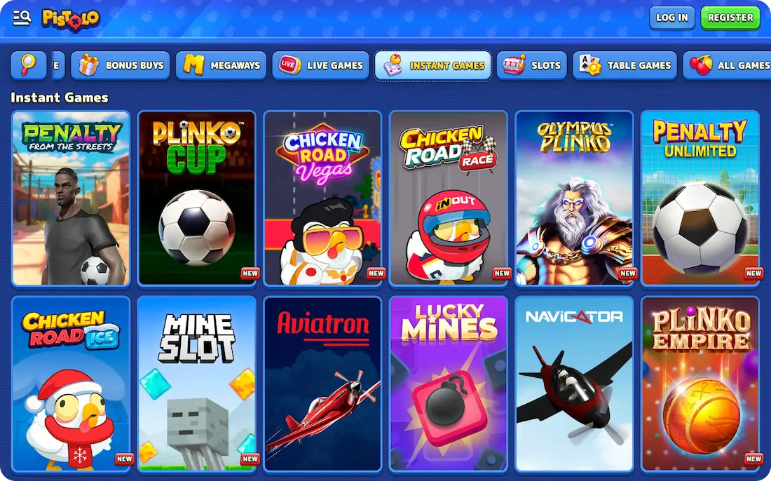 pistolo casino instant games