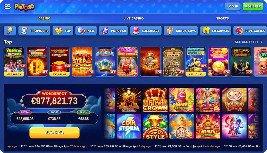 pistolo casino games