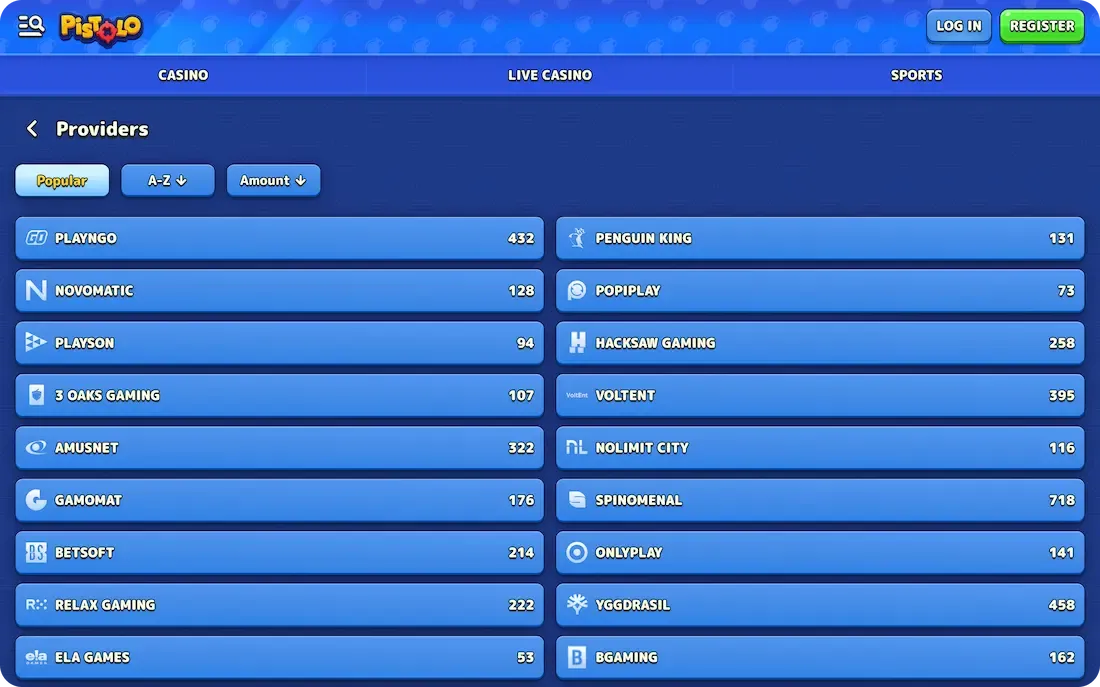 pistolo casino games developers